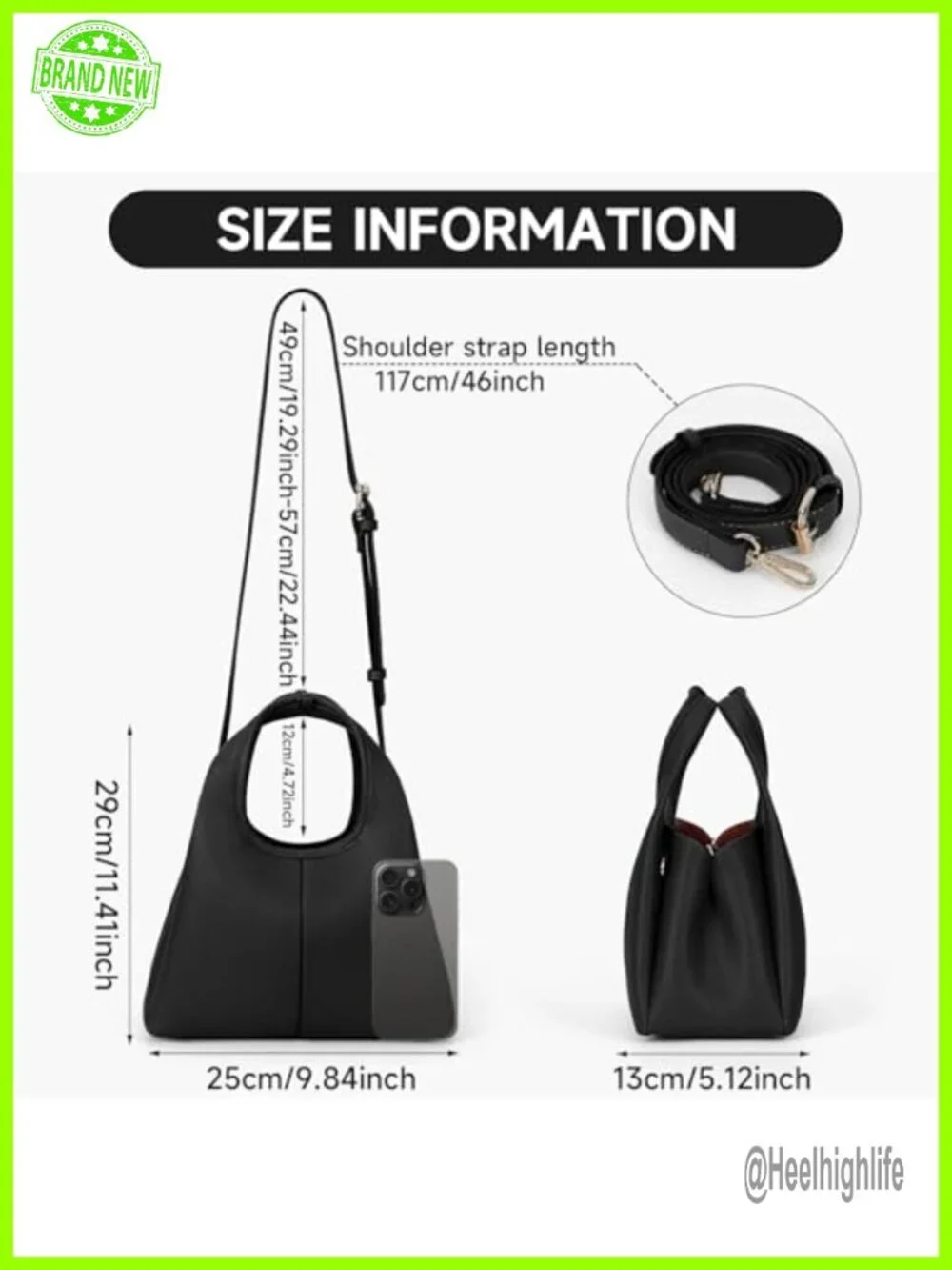 Faux Leather Hobo Satchel Crossbody Bag Top Handle Handbag
